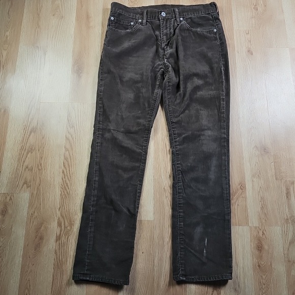 Levis 511 Corduroy Pants Mens 33x30 Brown white tab Slim Fit‎ Jeans Western - Picture 1 of 15